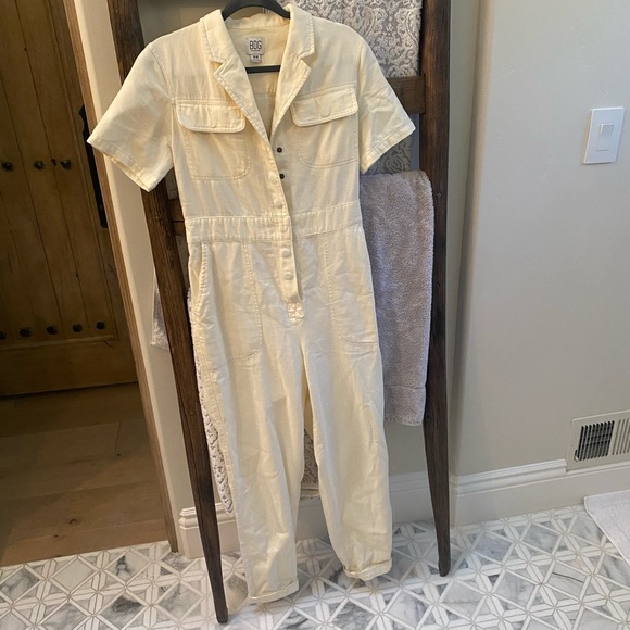 urban outfitters lizzy coverall white jumpsuit - Picture 4 of 6
